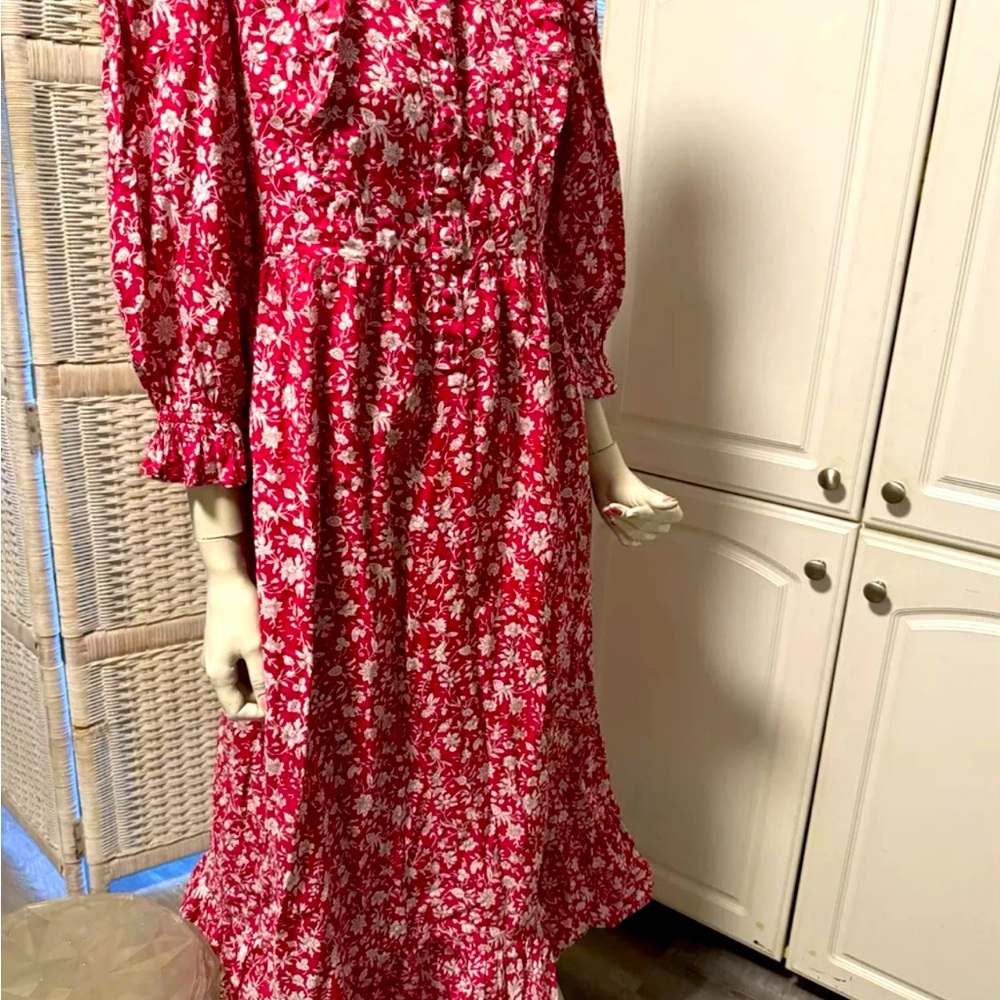 Floral Red Maxi Dress
